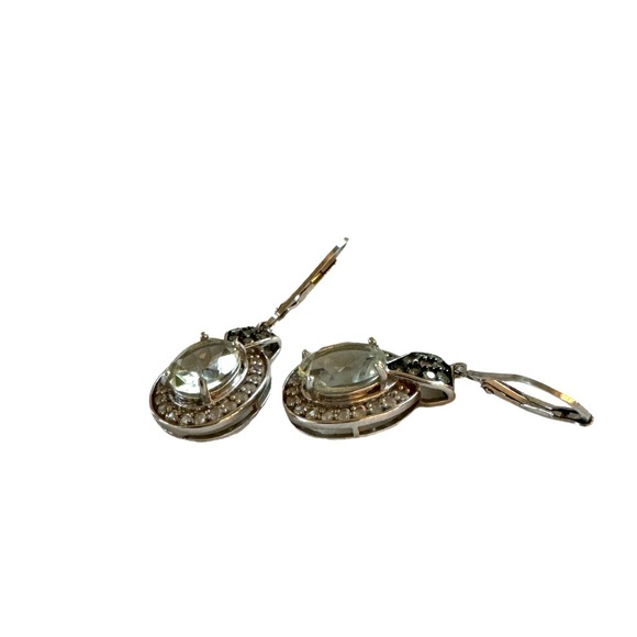 Gorgeous pair of lever back gemstone earrings - Picture 4 of 7